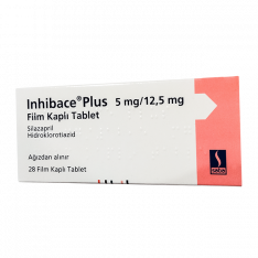 Инхибейс ПЛЮС (Inhibace Plus) табл. 5мг/12,5мг №28